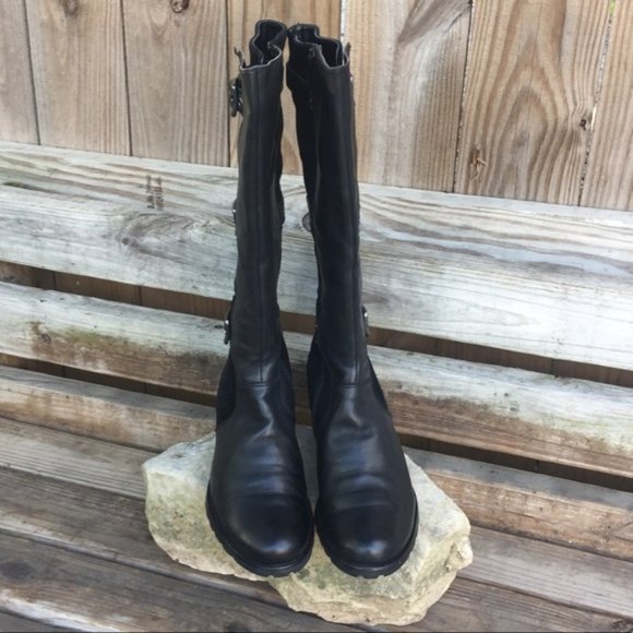 EUC ECCO Black Leather Triple Buckle Hobart Boot - Picture 5 of 8